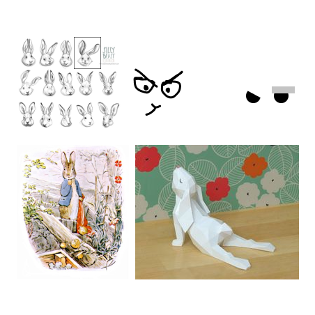 Character Moodboard for Easter Bunny Used to Guide Design