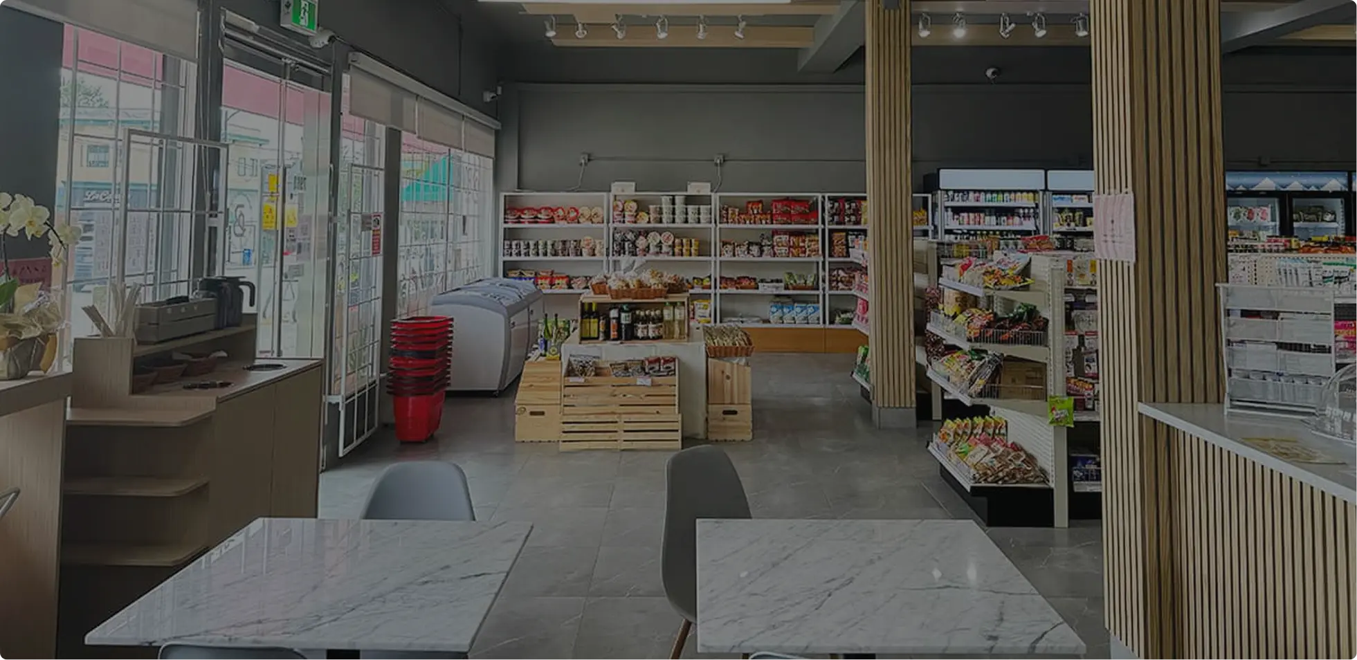 The interior of Bona Market and Cafe