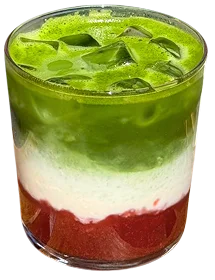 strawberry matcha latte